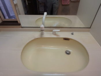 佐倉市で洗面化粧台の水栓金具交換　【リピーター】